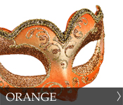 Venetian Masquerade Masks Color Orange